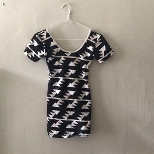 Black and White American Apparel Mini Dress